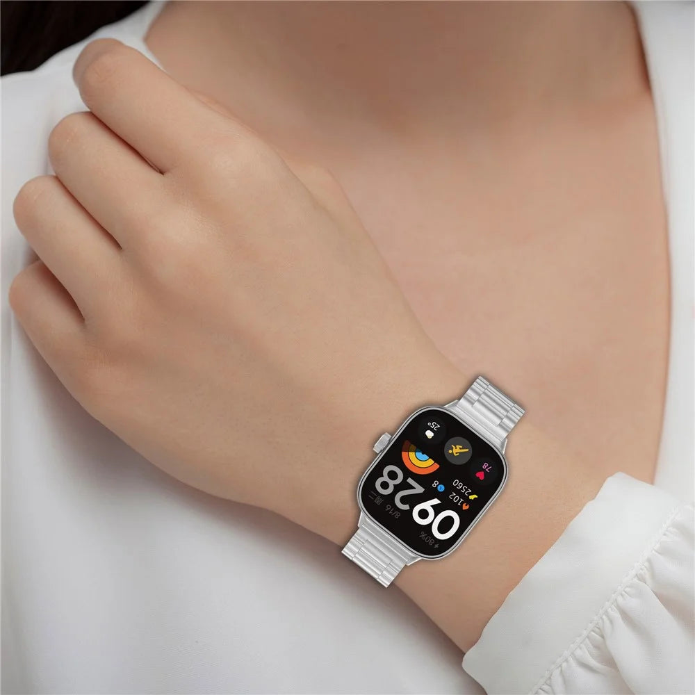 For Xiaomi Smart Band 10 Pro / 9 Pro / 8 Pro / Redmi Watch 6 / 5 / 5 eSIM / 4 Stainless Steel Wrist Band Watch Strap with Buckle - 6