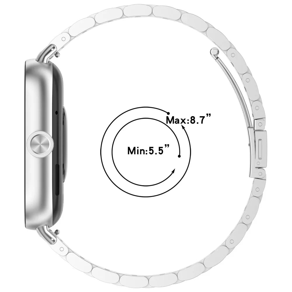 For Xiaomi Smart Band 10 Pro / 9 Pro / 8 Pro / Redmi Watch 6 / 5 / 5 eSIM / 4 Stainless Steel Wrist Band Watch Strap with Buckle - 7