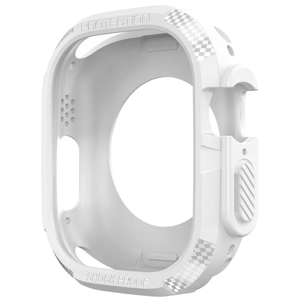 For Apple Watch Ultra 3 / Ultra 2 / Ultra 49mm TPU Shockproof Frame Shell Watch Bumper Protective Cover - White - 1