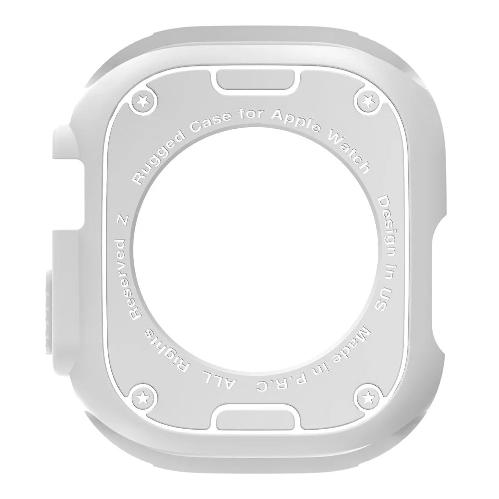 For Apple Watch Ultra 3 / Ultra 2 / Ultra 49mm TPU Shockproof Frame Shell Watch Bumper Protective Cover - White - 3