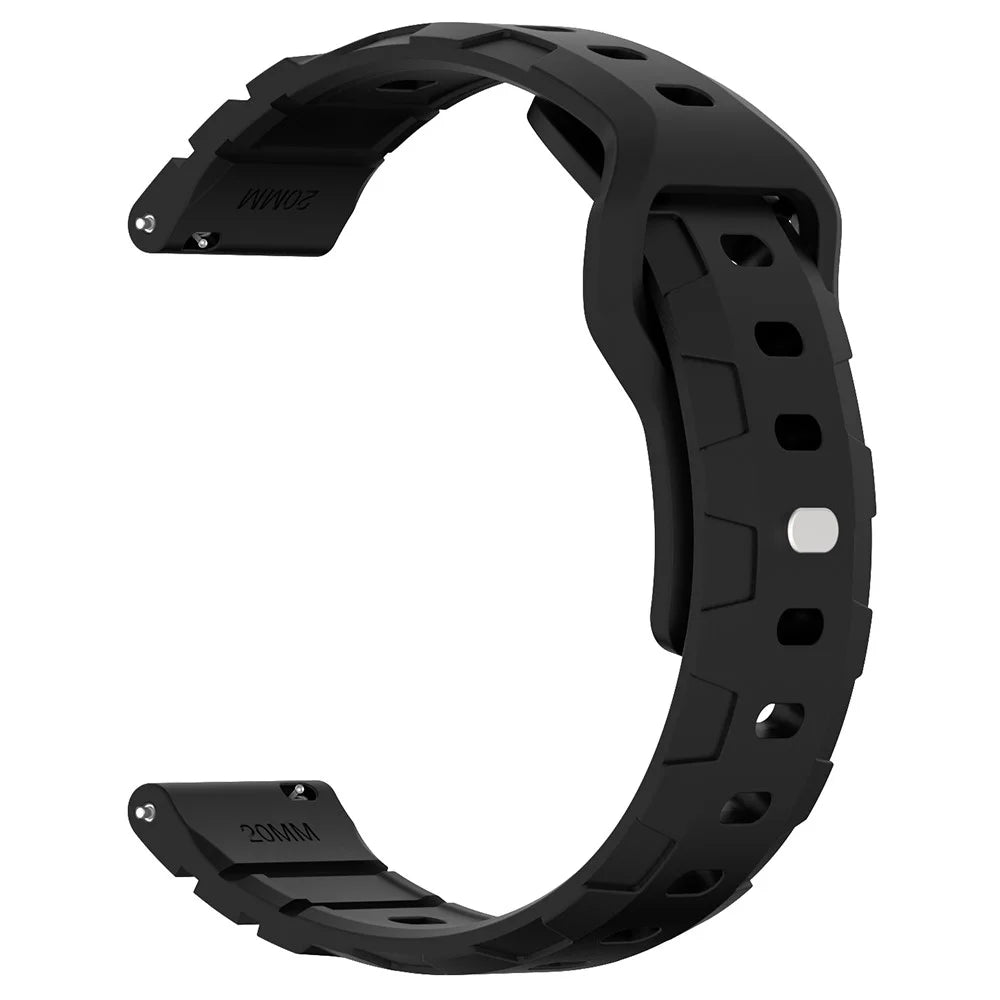 For Huawei Watch GT 4 46mm / 4 Pro / 4 41mm Silicone Watch Strap 22mm Armour Watch Band Replacement - Black - 5