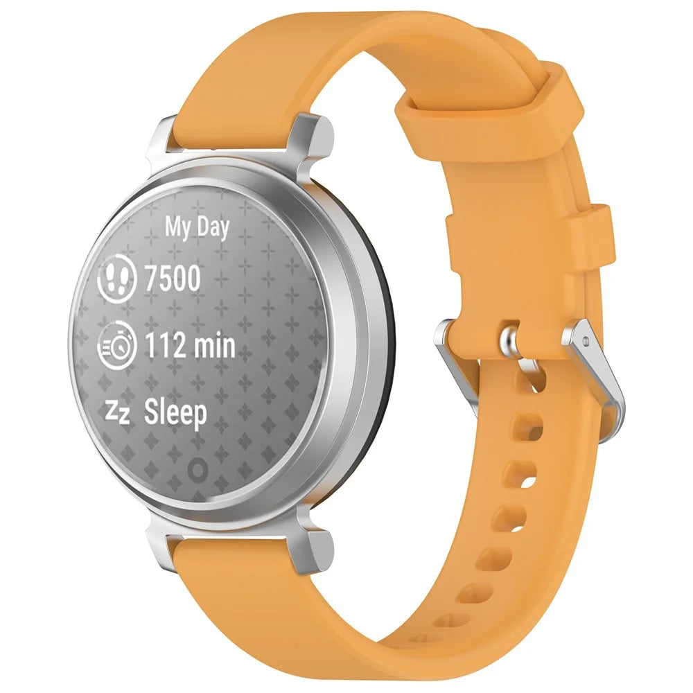 For Garmin Lily 2 Silicone Watch Bands 14mm Waterproof Soft Replacement Straps - Yellow - 2