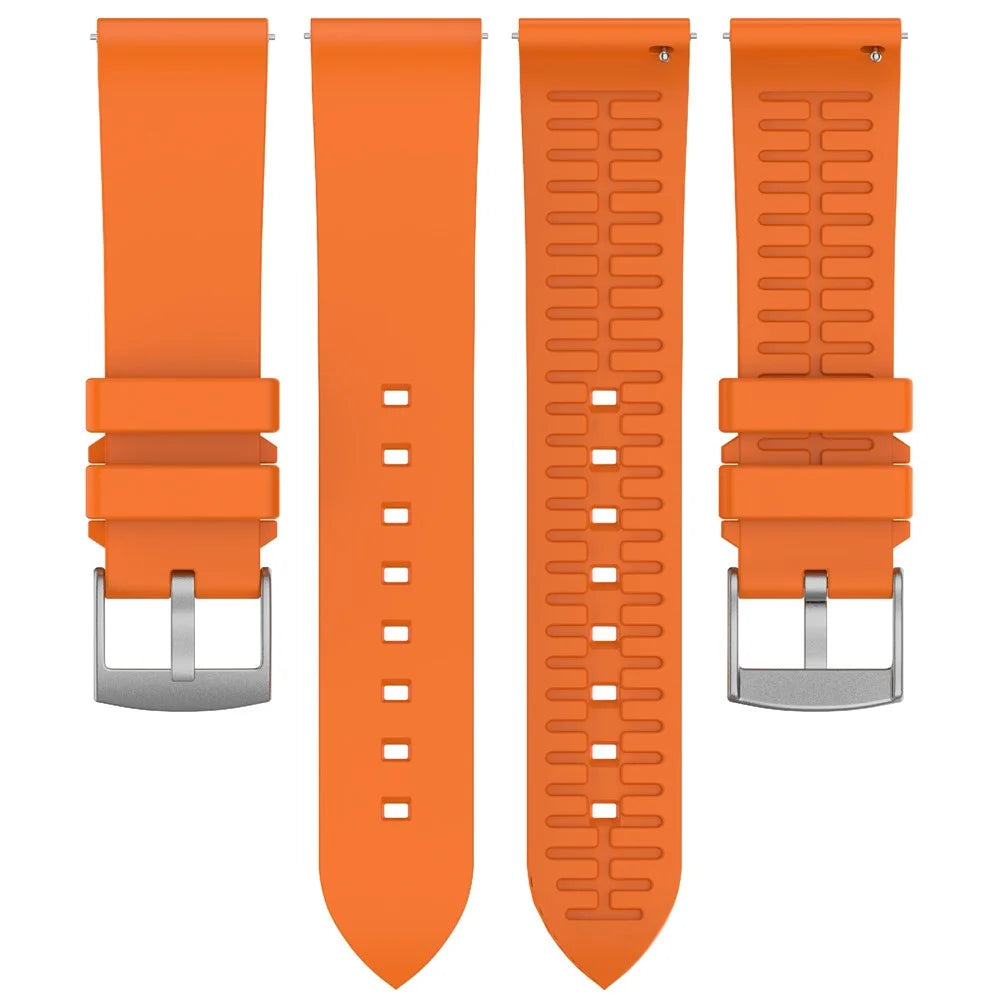 For Garmin Venu 3 / Venu 2 / Vivoactive 4 22mm Watch Band Comfortable Fluororubber Wrist Strap - Orange - 5