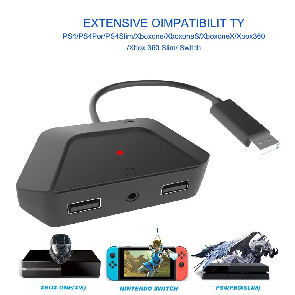 JYS-NS200 Keyboard and Mouse Adapter with 3.5mm Audio Jack for Switch PS4 Xbox One PS3 etc. - 2
