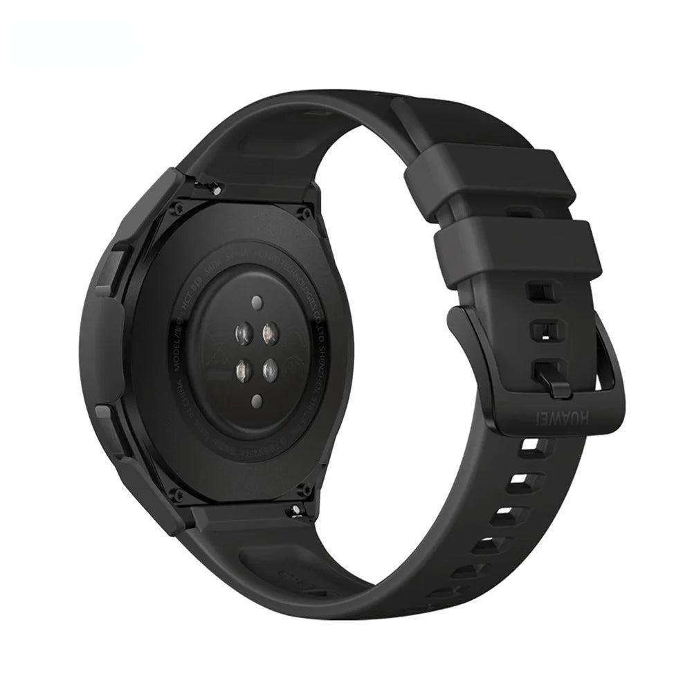 ENKAY HAT PRINCE ENK-AC8203 Matte PC Frame + Tempered Glass Protector Case for Huawei Watch GT 2e 46mm - Black - 4