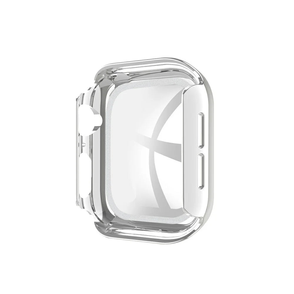 Rhinestone Decor Tempered Glass+PC All-round Protective Watch Case for Apple Watch Series 3/2/1 38mm - Silver - 5