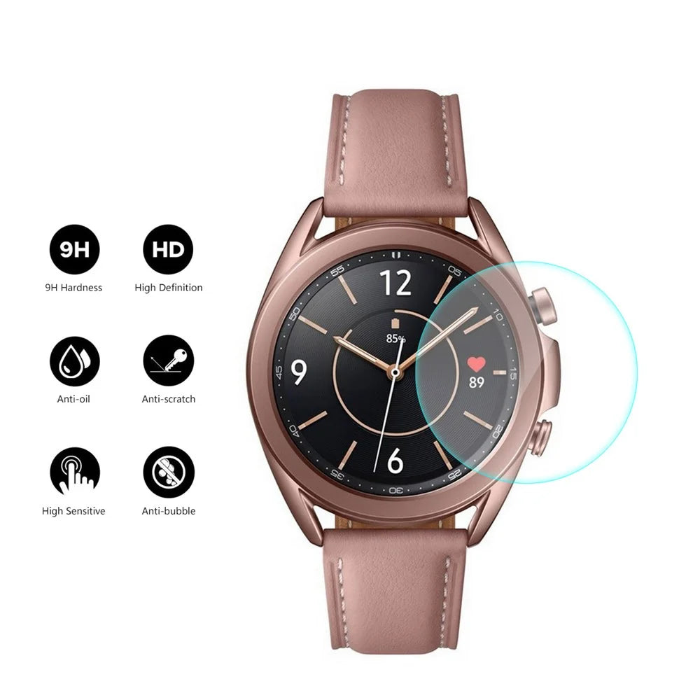 ENKAY HAT PRINCE Matte PC Case with 0.2mm 2.15D 9H Tempered Glass Protector for Samsung Galaxy Watch3 45mm - Black - 6