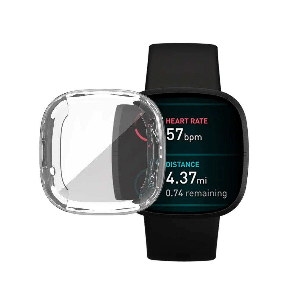 ENKAY HAT PRINCE Full-Protection TPU Watch Case for Fitbit Versa 3 / Fitbit Sense - Transparent - 1