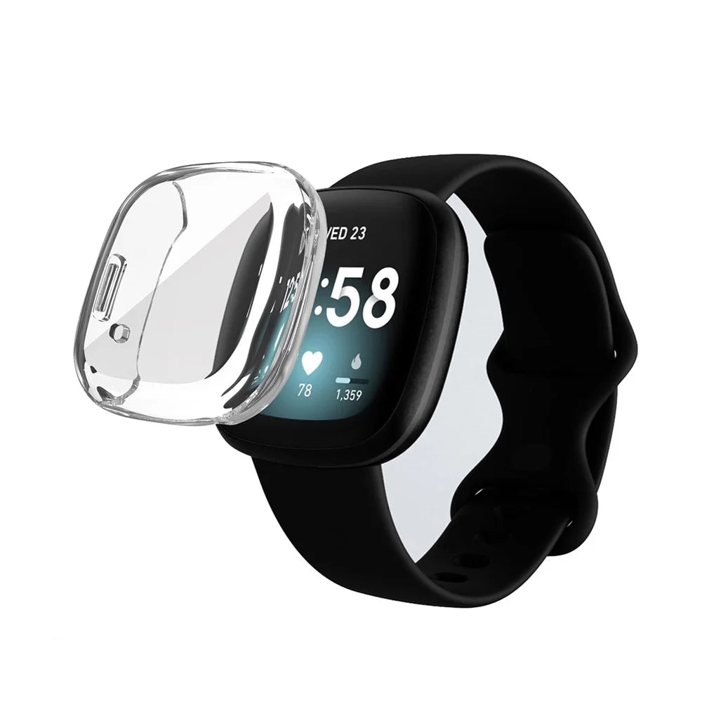 ENKAY HAT PRINCE Full-Protection TPU Watch Case for Fitbit Versa 3 / Fitbit Sense - Transparent - 2