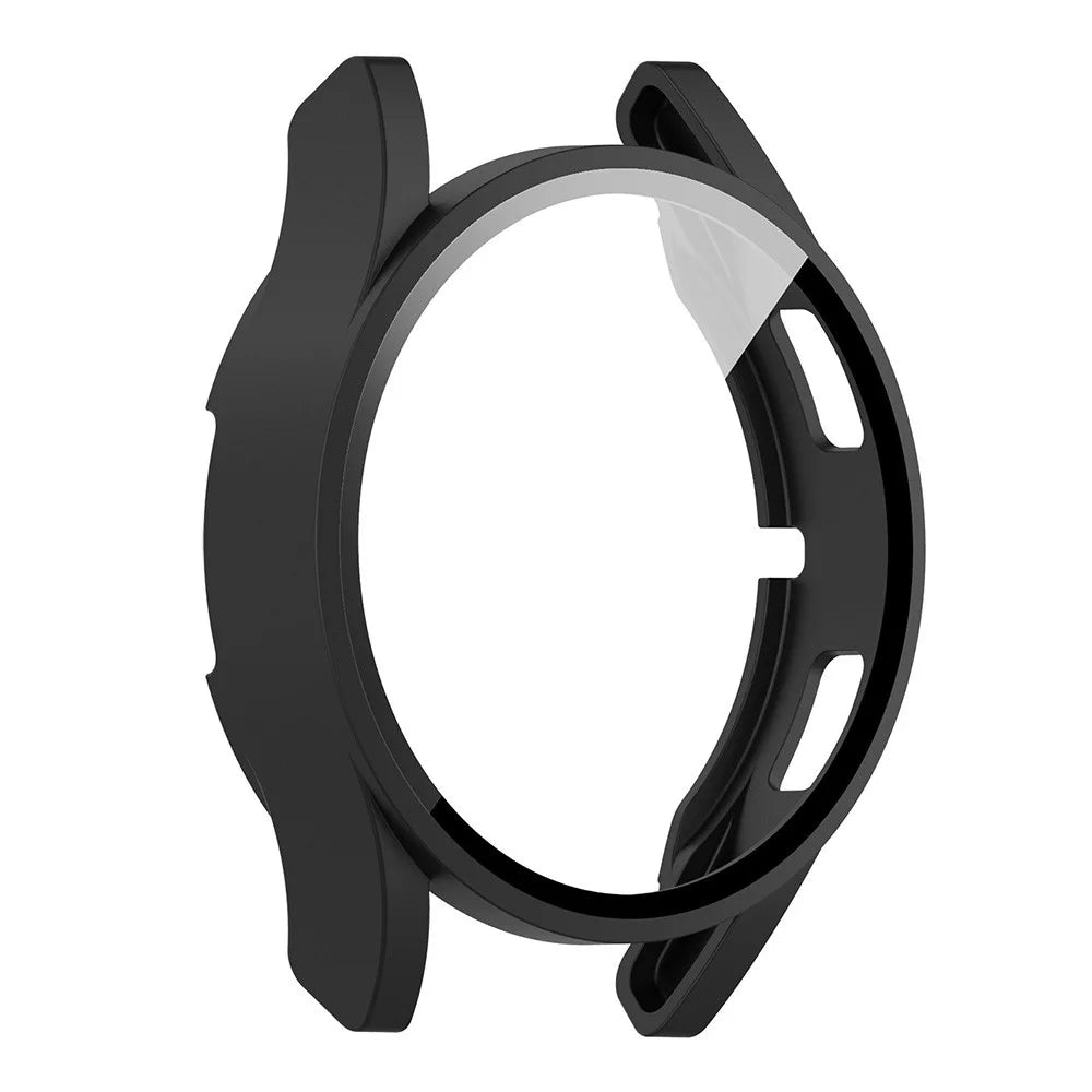 For Samsung Galaxy Watch FE / Watch4 40mm Case PC Watch Cover with Tempered Glass Screen Protector - Black - 4