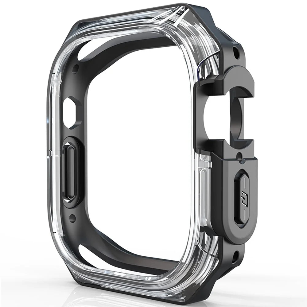 For Apple Watch Series SE3 / SE2 / SE1 /  6 / 5 / 4 40mm Watch Frame Case PC+TPU Smartwatch Edge Protector - Black - 2