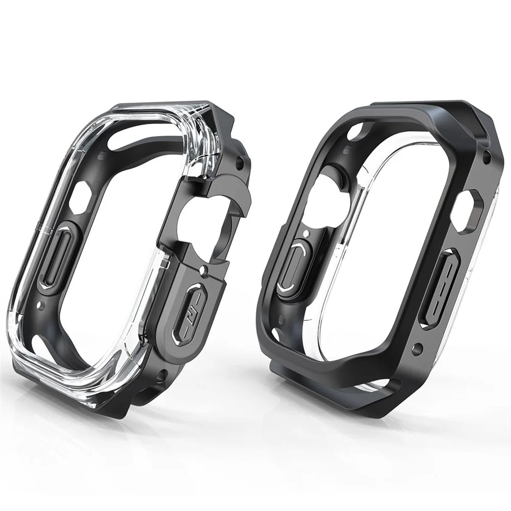 For Apple Watch Series SE3 / SE2 / SE1 /  6 / 5 / 4 40mm Watch Frame Case PC+TPU Smartwatch Edge Protector - Black - 3
