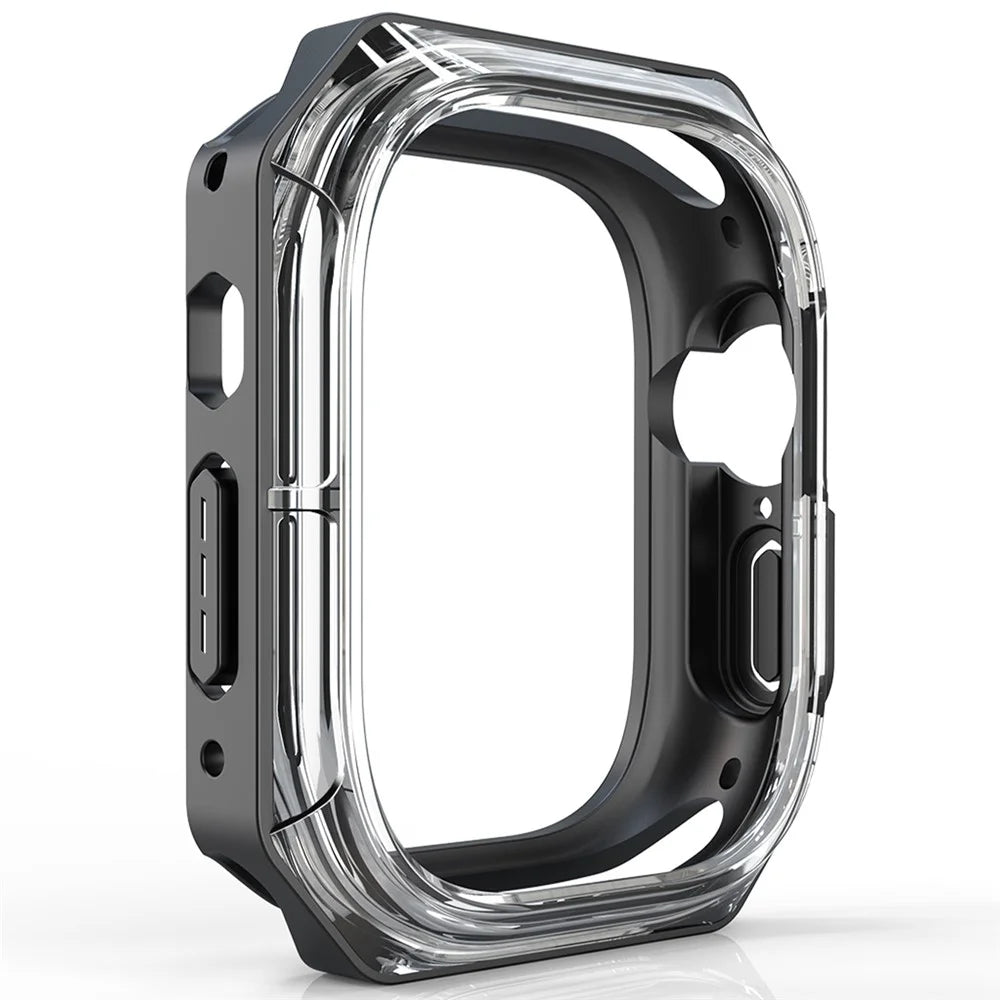 For Apple Watch Series SE3 / SE2 / SE1 /  6 / 5 / 4 40mm Watch Frame Case PC+TPU Smartwatch Edge Protector - Black - 4
