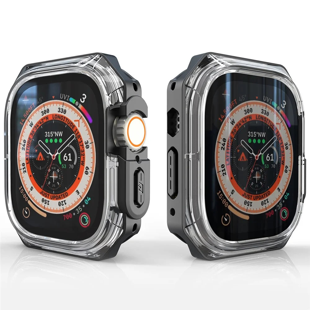 For Apple Watch Series SE3 / SE2 / SE1 /  6 / 5 / 4 40mm Watch Frame Case PC+TPU Smartwatch Edge Protector - Black - 6