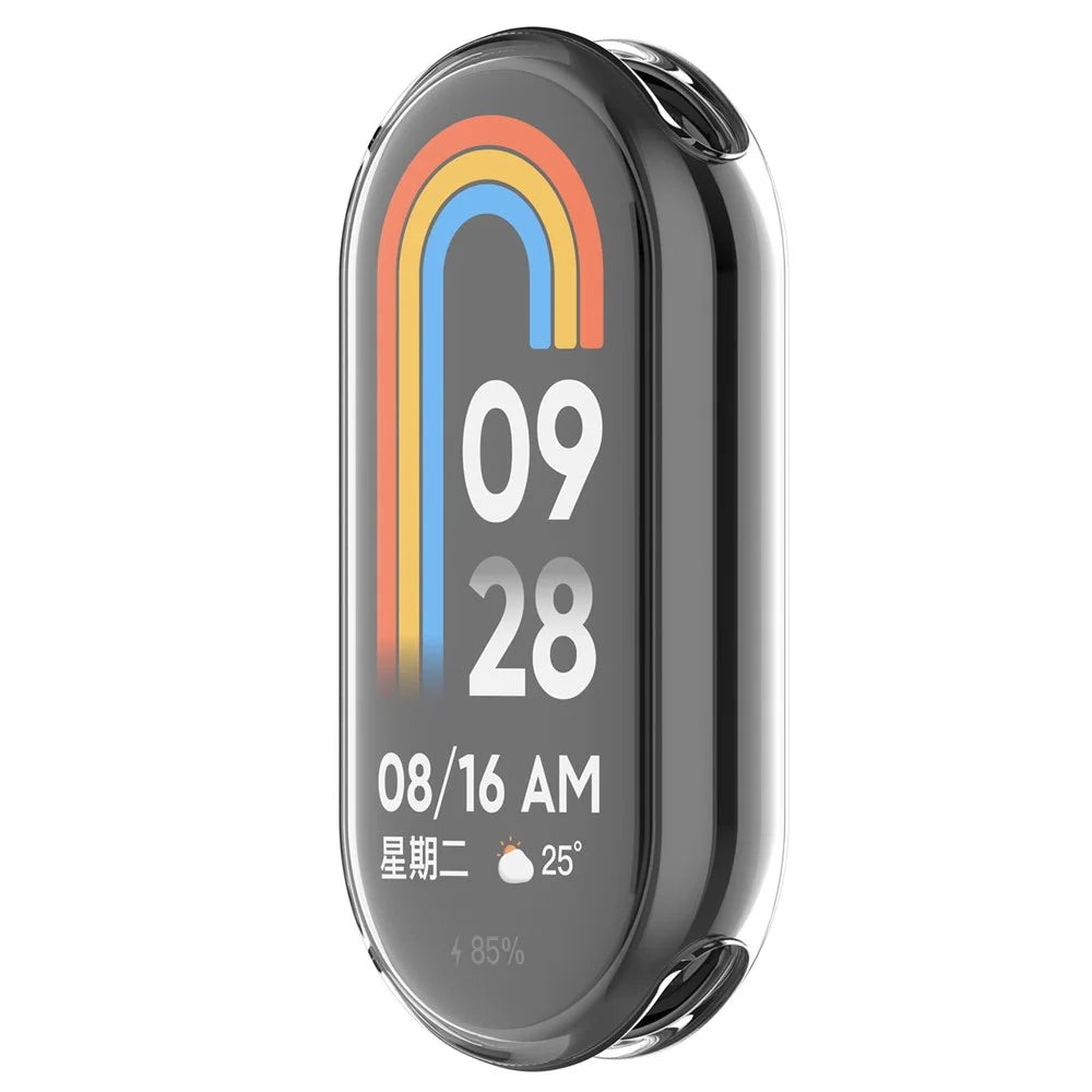 For Xiaomi Smart Band 9 NFC / 9 Full Protection Cover Anti-Scratch TPU Watch Frame Case - Transparent - 2