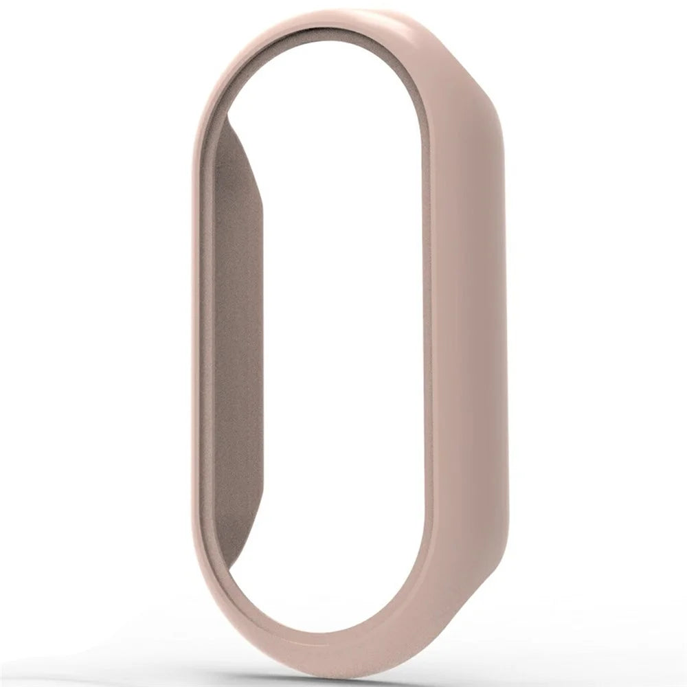 For Xiaomi Mi Band 9 Ceramic Edition Anti-Collision Smart Band Case PC Protective Frame - Pink - 1
