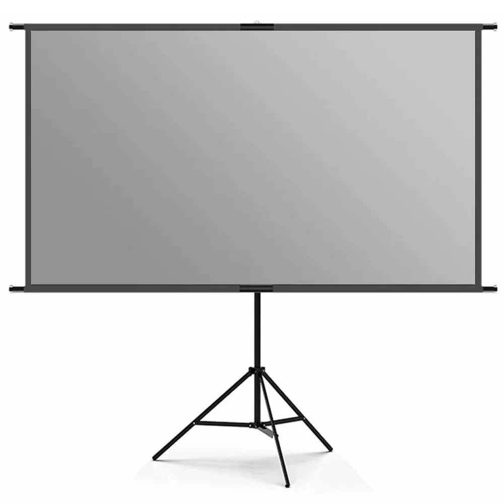 120 Inch Grey Projector Screen 16:9 Anti-Light Curtain HD 4K Projection Screen with Tripod - 1