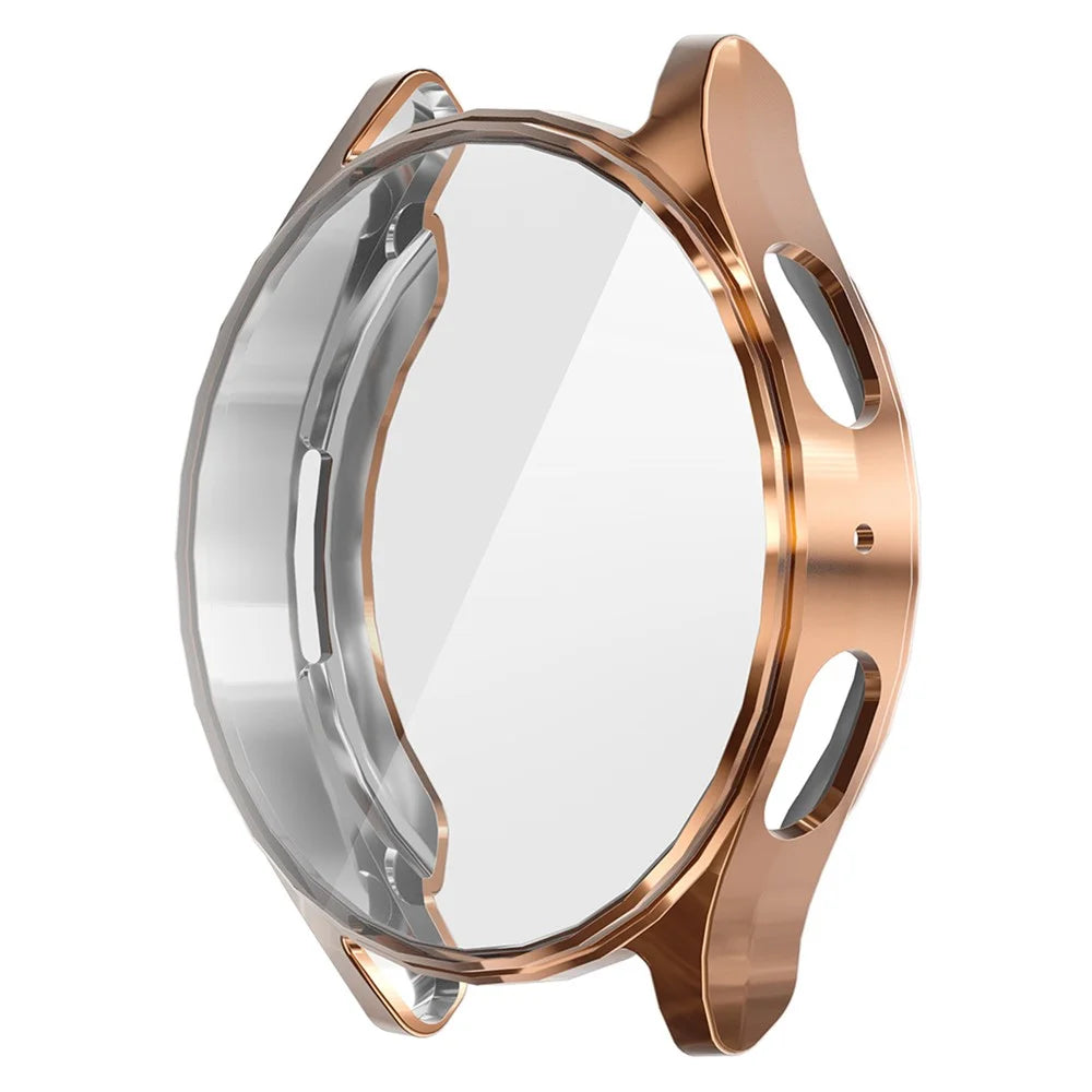 ENKAY HAT PRINCE For Samsung Galaxy Watch7 40mm Protective Cover TPU Watch Case Built-In Screen Film - Rose Gold - 1