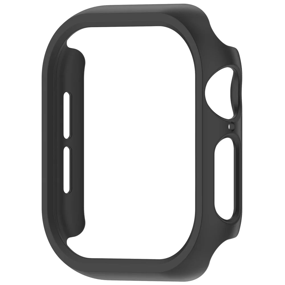 For Apple Watch Series 11 / 10 46mm Half Coverage Hollow-Out Protective Cover PC Watch Frame Case - Black - 2