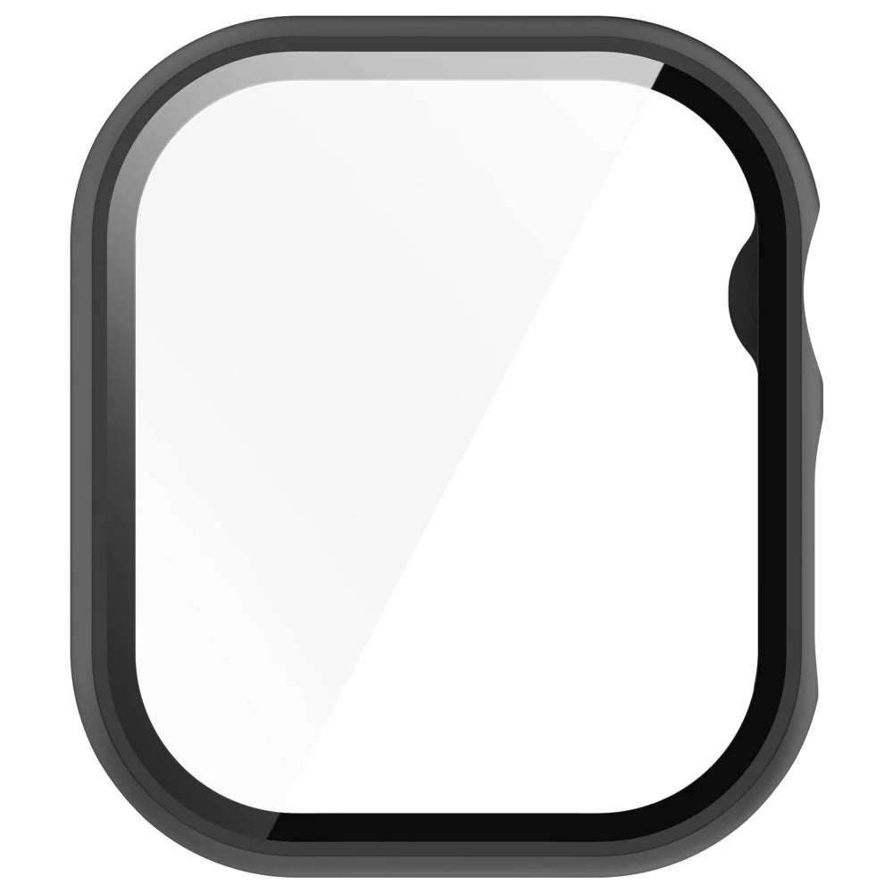 For Apple Watch Series 11 / 10 46mm Watch Case Hard PC Cover with Tempered Glass Screen Film - Black - 4