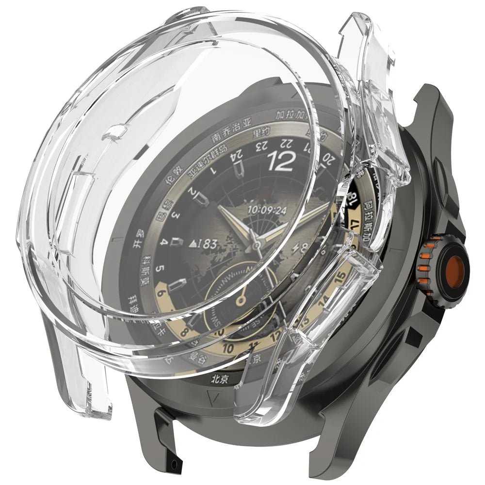 For Xiaomi Watch S4 Sport TPU Watch Case Electroplating Overall Protective Cover Built-In Screen Film - Transparent - 1