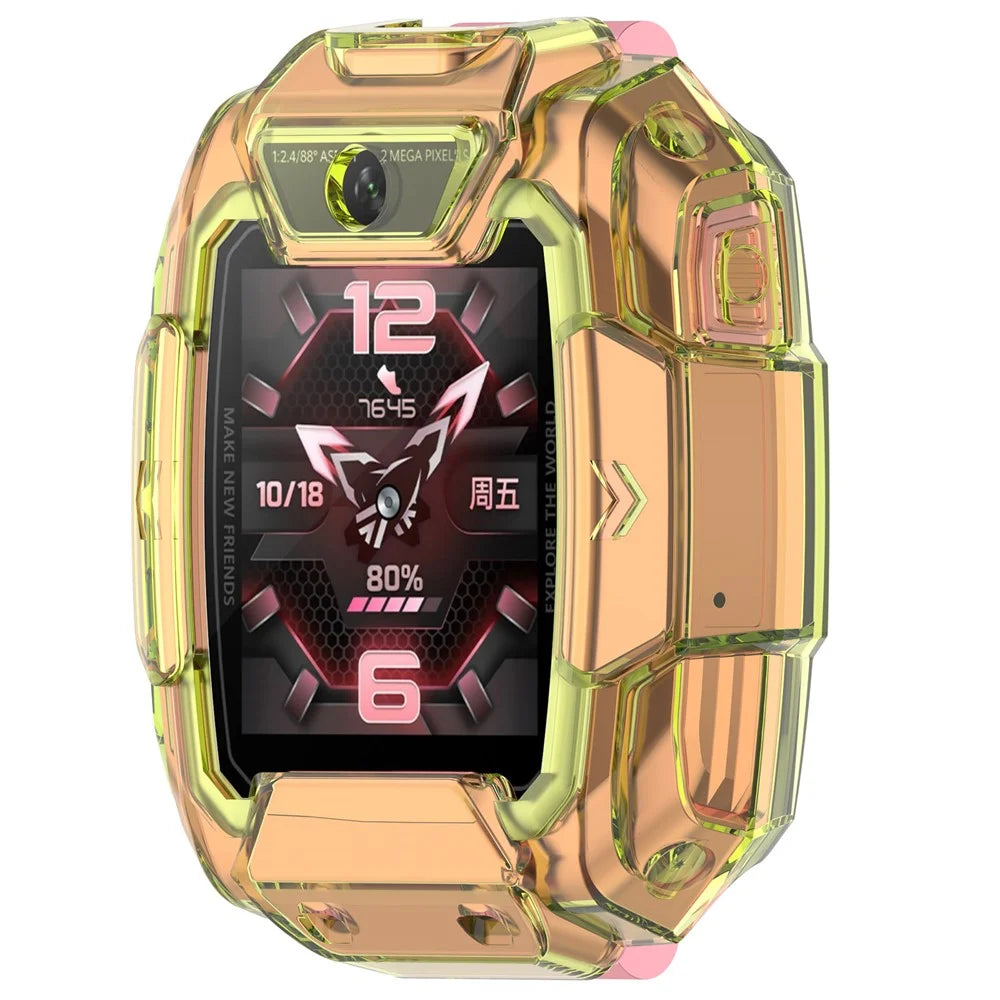 For Huawei Children's Watch 5 Pro Case Half Cover TPU Protective Frame - Transparent Green - 2