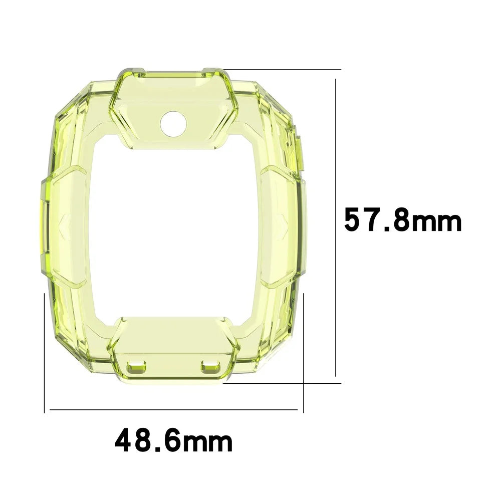 For Huawei Children's Watch 5 Pro Case Half Cover TPU Protective Frame - Transparent Green - 7