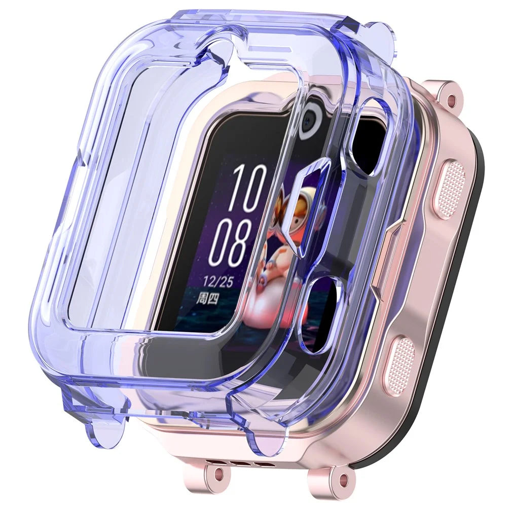 For Huawei Children's Watch 4 Pro Watch Case Half-Cover TPU Protective Cover - Transparent Blue - 1