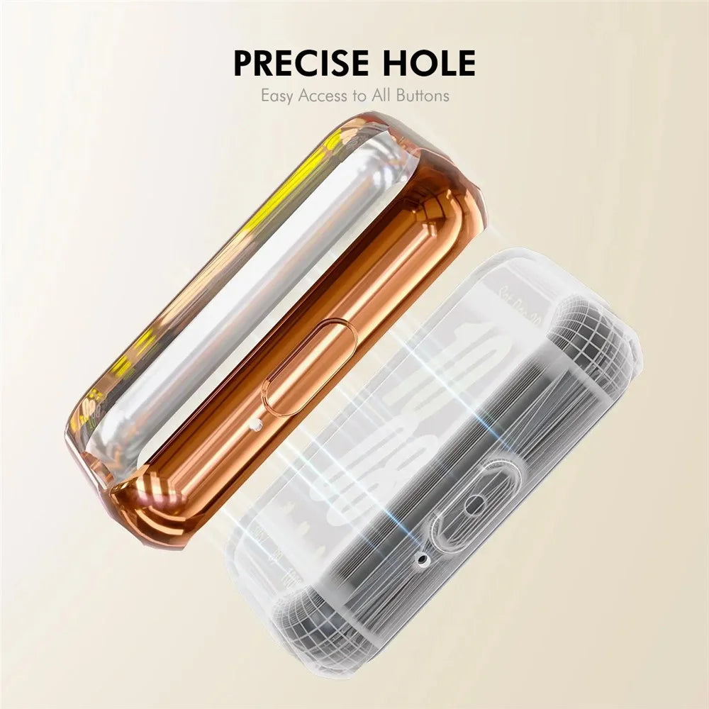 ENKAY HAT PRINCE For Samsung Galaxy Fit3 TPU Watch Case   Electroplating Watch Cover with Screen Protector - Pink - 3