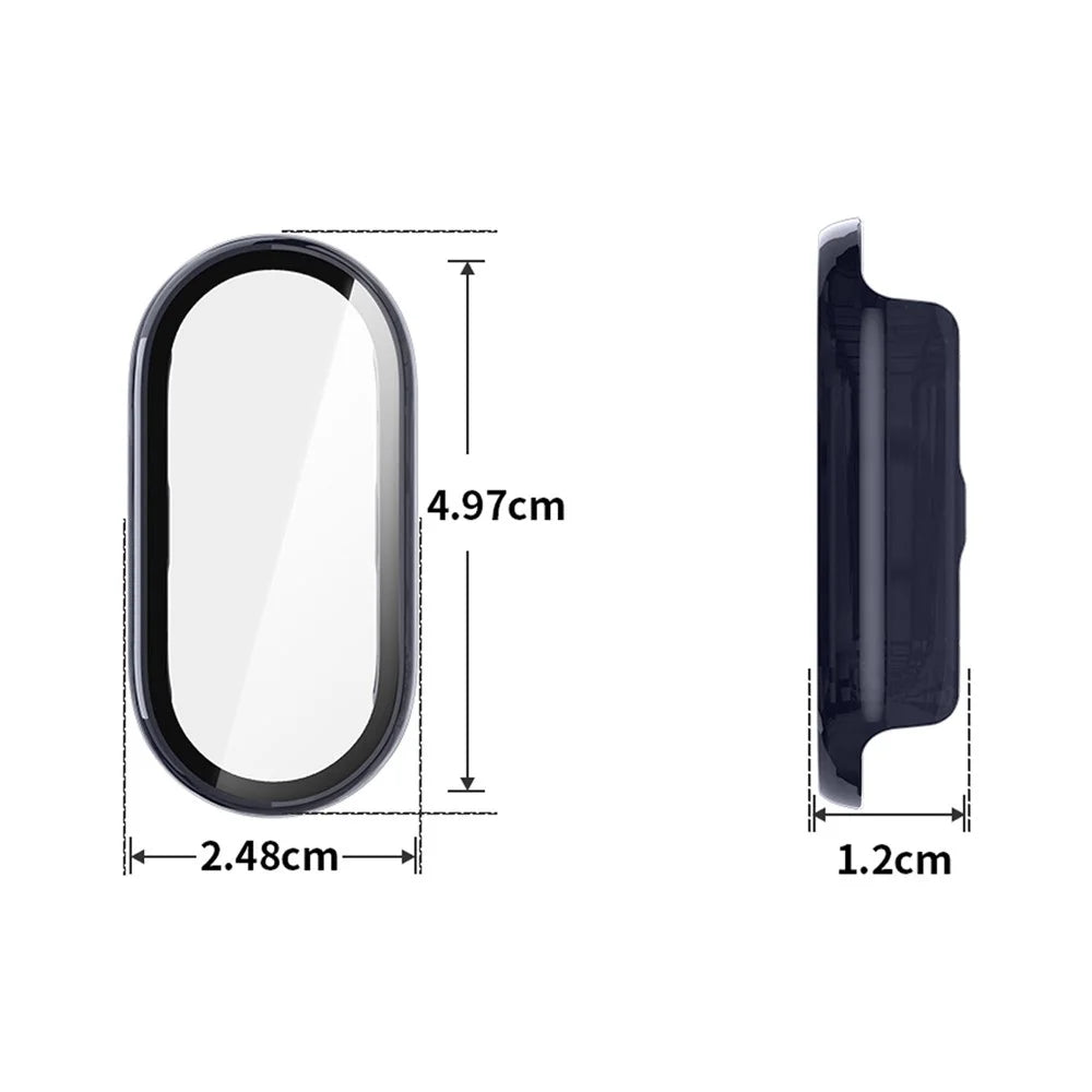 ENKAY HAT PRINCE For Xiaomi Smart Band 9 NFC / 9 Watch Case   Rubberized Hard PC Cover with Tempered Glass - White - 6