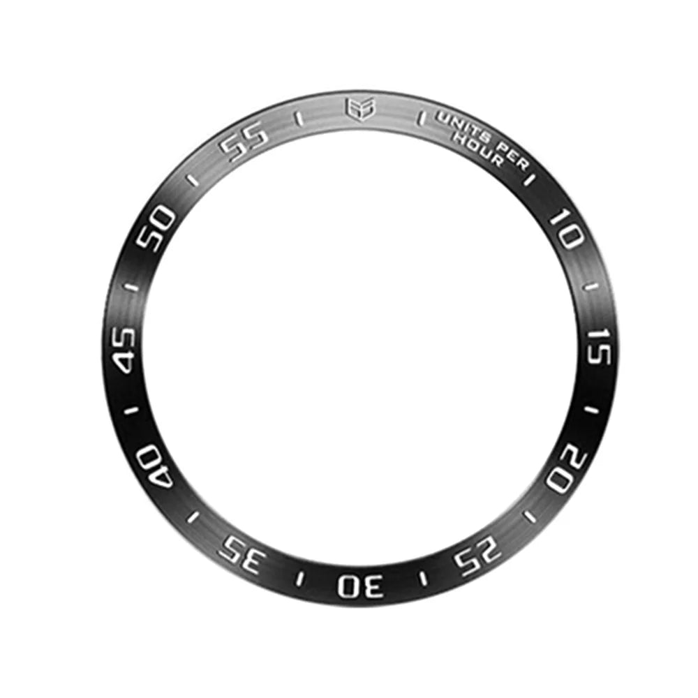 For Samsung Galaxy Watch7 40mm Watch Bezel Ring Metal Dial Bezel Adhesive Frame Ring Cover - Style A / Black - 2