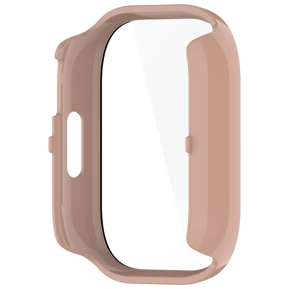 For Xiaomi Redmi Watch 5 Lite Watch Case Protective Hard PC Cover with Tempered Glass Film - Pink - 4