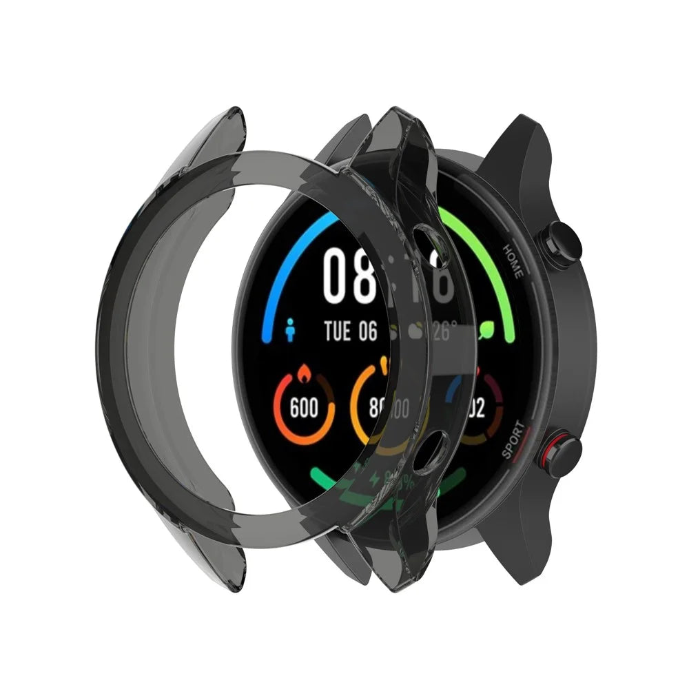 Soft TPU Protective Watch Frame Case for Xiaomi Mi Watch Color Sports - Black - 2