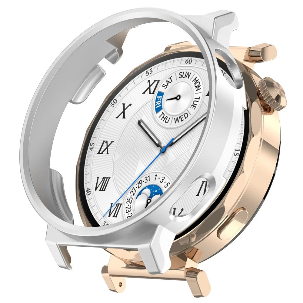 For Huawei Watch GT 5 Pro 42mm Protective Case Hollow-Out PC Watch Frame Cover - Silver - 1