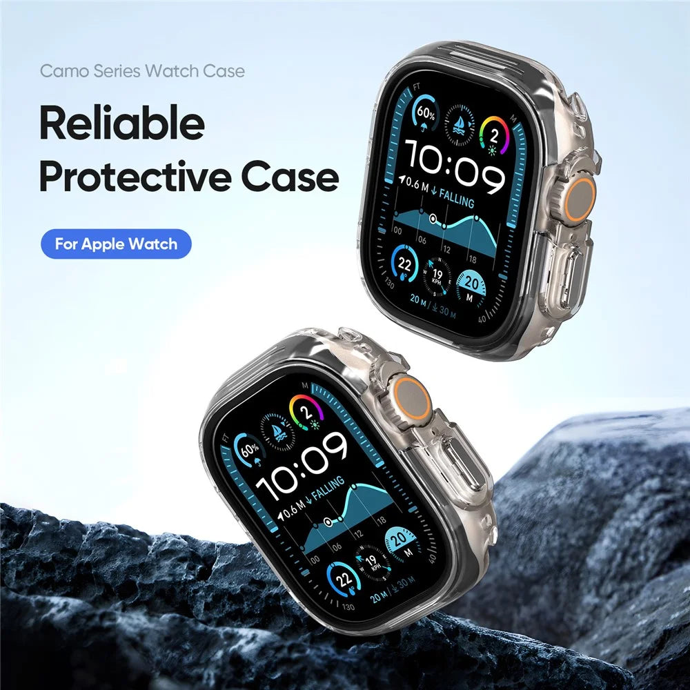 DUX DUCIS For Apple Watch Ultra 3 / Ultra 2 / Ultra 49mm  Camo Series Watch Case PC+TPU Watch Cover Protector - Black - 3