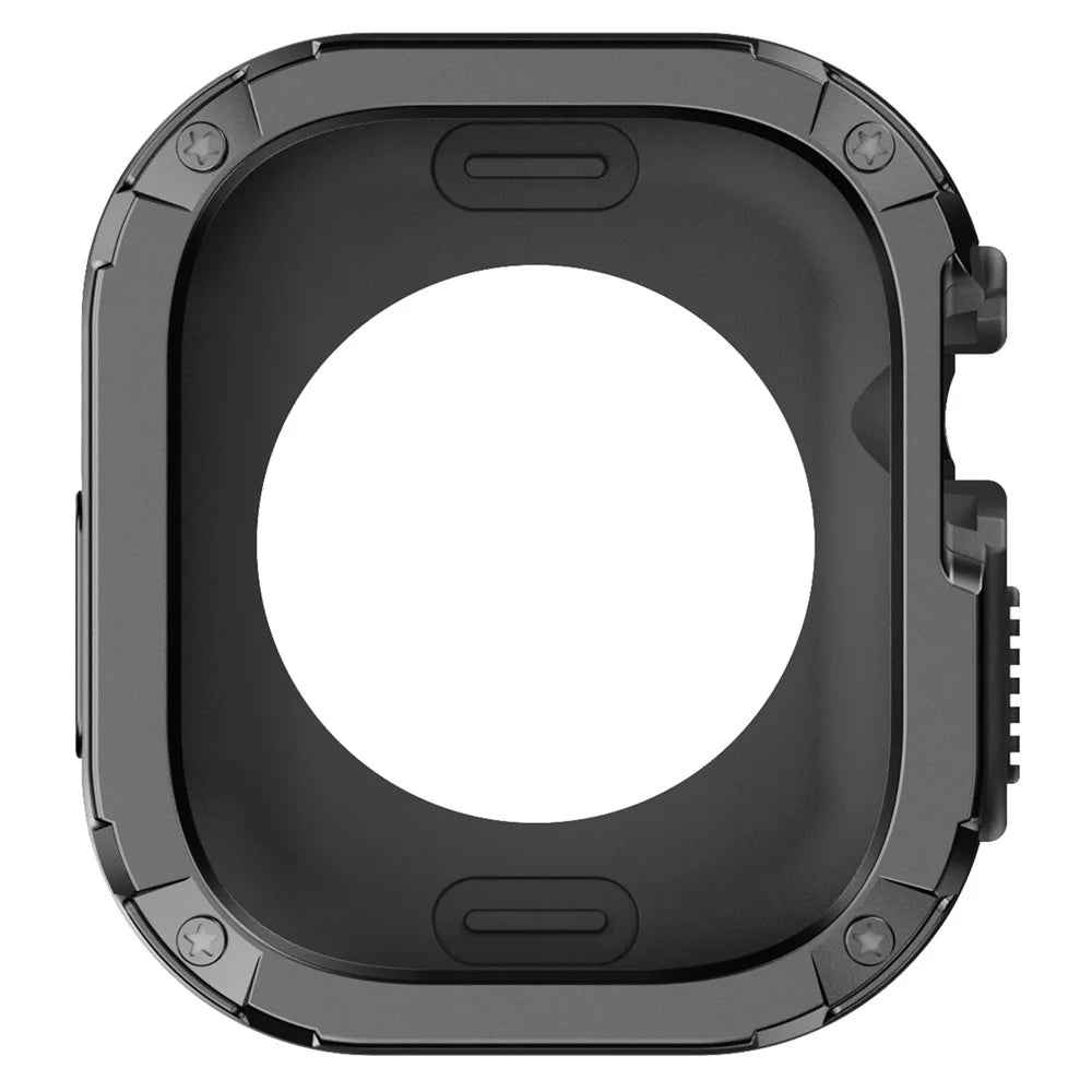 Watch Case Set for Apple Watch Ultra 3 / Ultra 2 / Ultra 49mm Hard PC+TPU Watch Frame Cover Combo - Black - 4