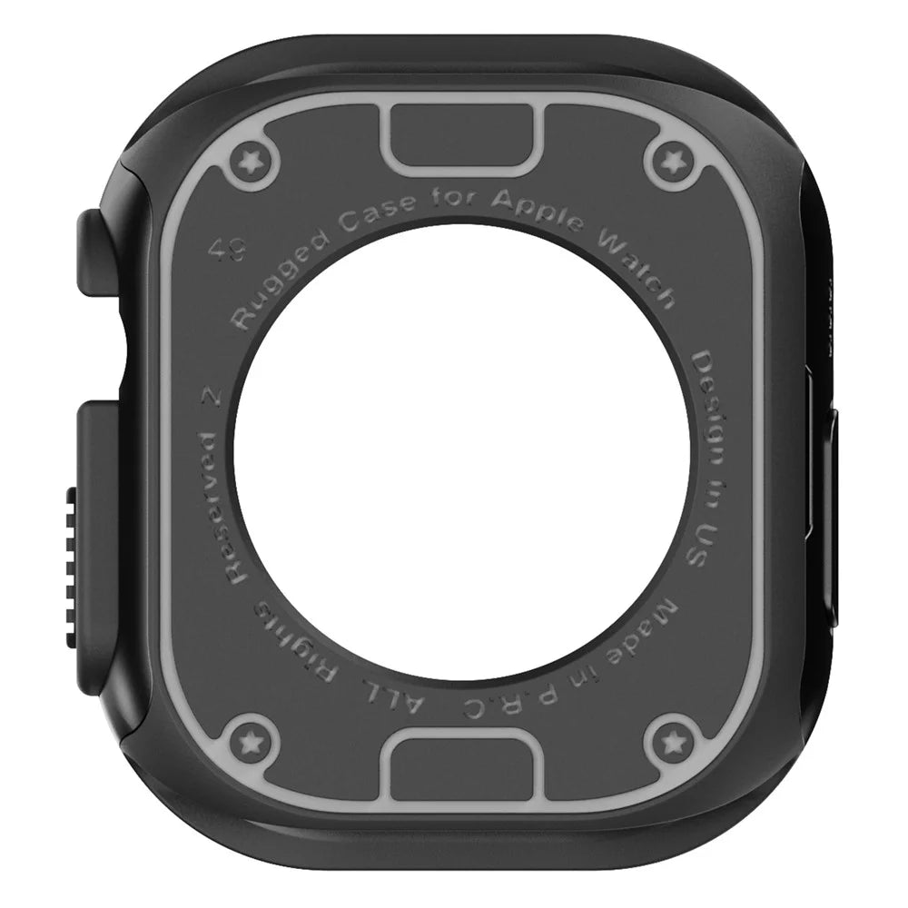 Watch Case Set for Apple Watch Ultra 3 / Ultra 2 / Ultra 49mm Hard PC+TPU Watch Frame Cover Combo - Black - 5