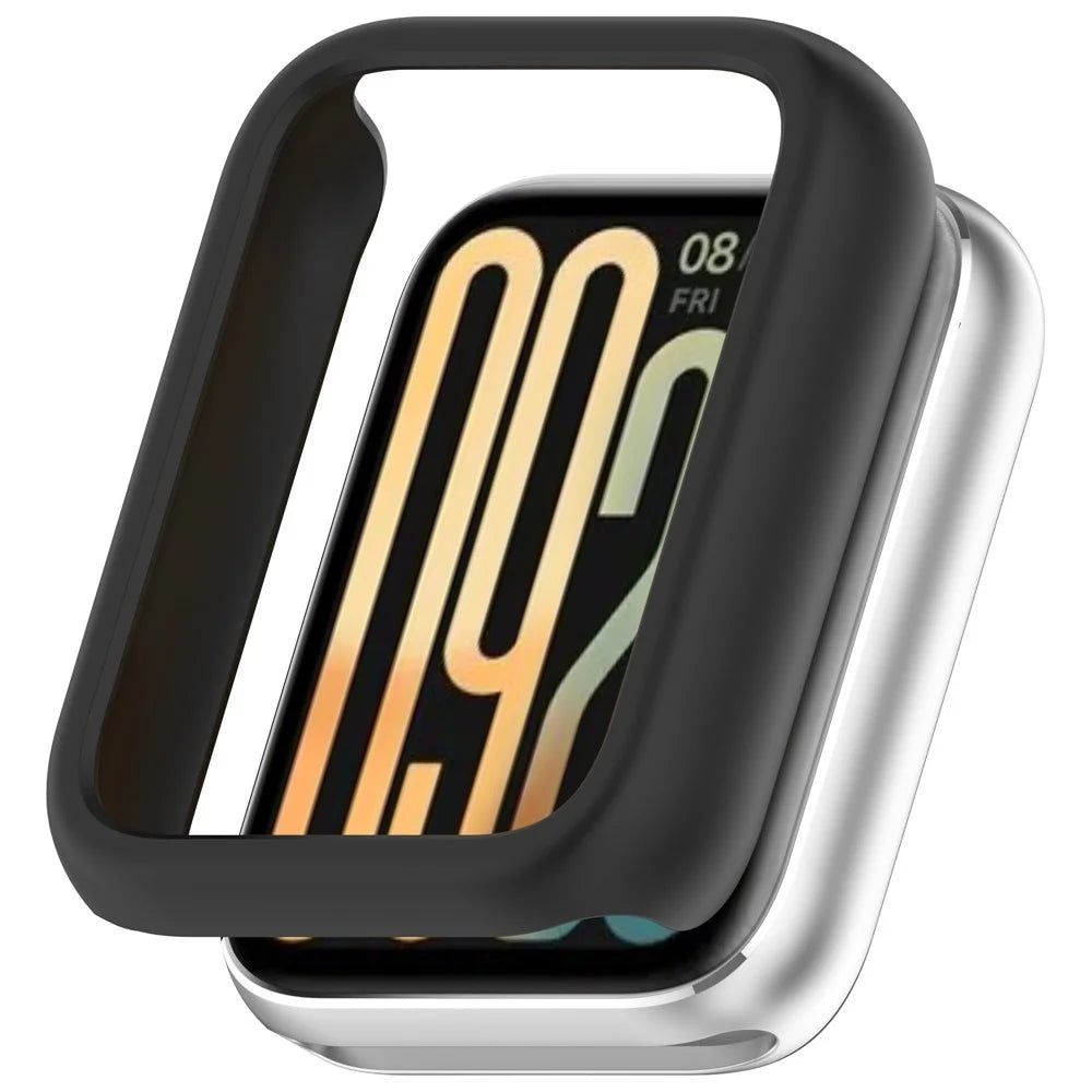 For Xiaomi Smart Band 9 Pro Hard PC Watch Case Scratch Resistant Hollow Protective Cover - Black - 1