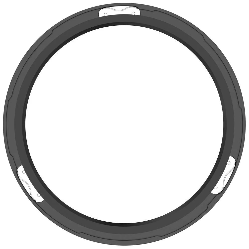 Watch Bezel Ring for Xiaomi Watch S4 / S4 eSIM Version / S3 / S3 eSIM Version Stainless Steel Cover with Tempered Glass Film - Black+Rainbow - 4