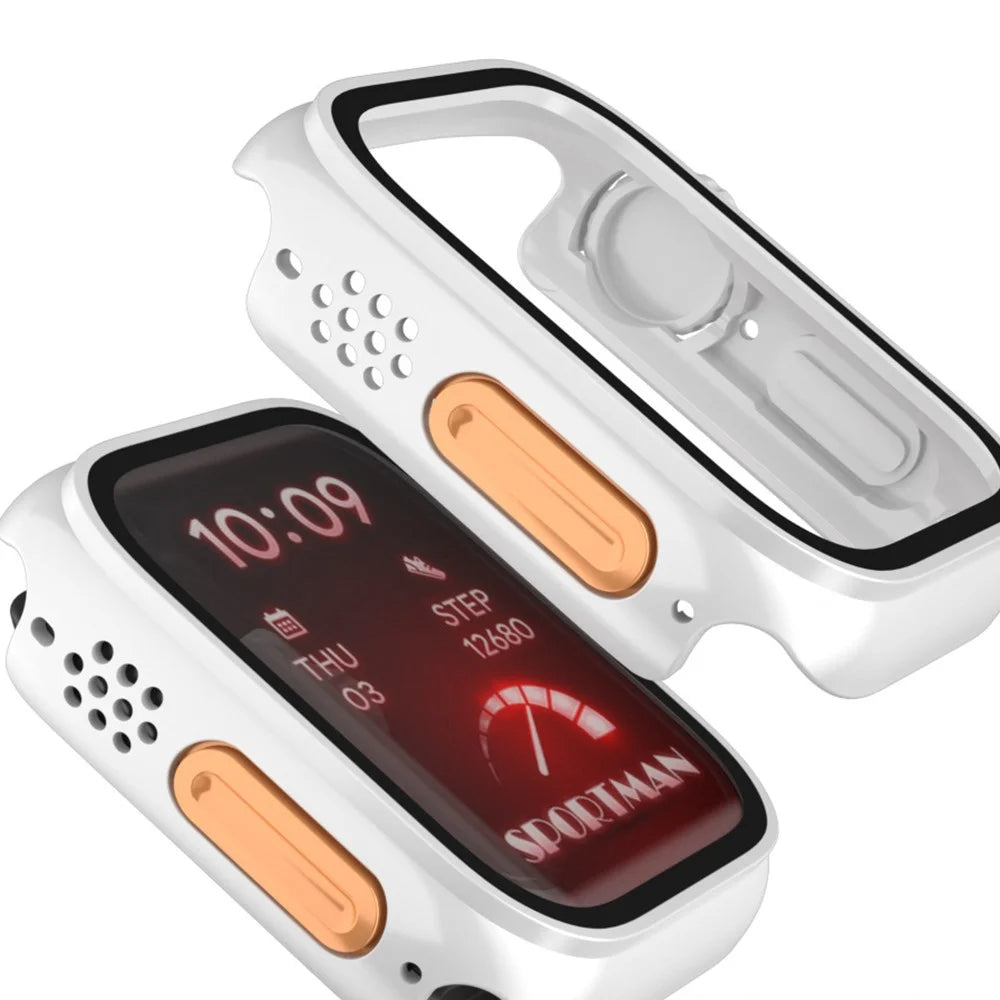 PC Watch Case For Apple Watch Series 11 / 10 42mm Protective Cover with Tempered Glass Film - Black - 5