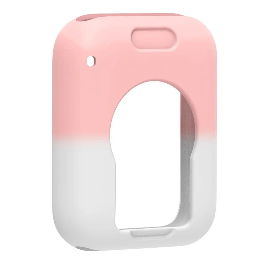 For Xiaomi Smart Band 9 Pro Watch Case Soft Silicone Hollow Watch Frame Cover - White + Pink - 2