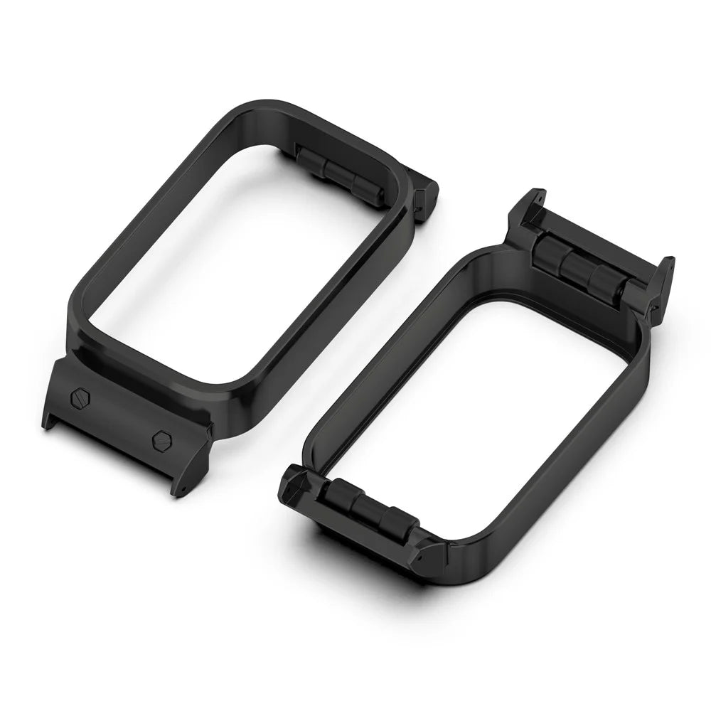 For Xiaomi Smart Band 9 Active / Redmi Band 3 Watch Case Metal Frame Protective Cover - Black - 2
