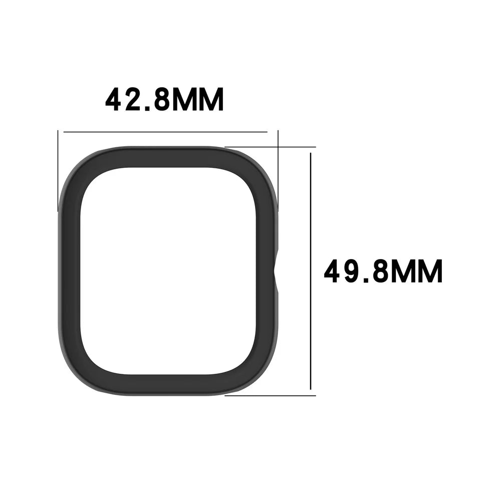 Watch Case For Xiaomi Redmi Watch 5 eSIM  /  Watch 5  /  Watch 4 Semi-Enclosed Hollow PC Protective Cover - Black - 7
