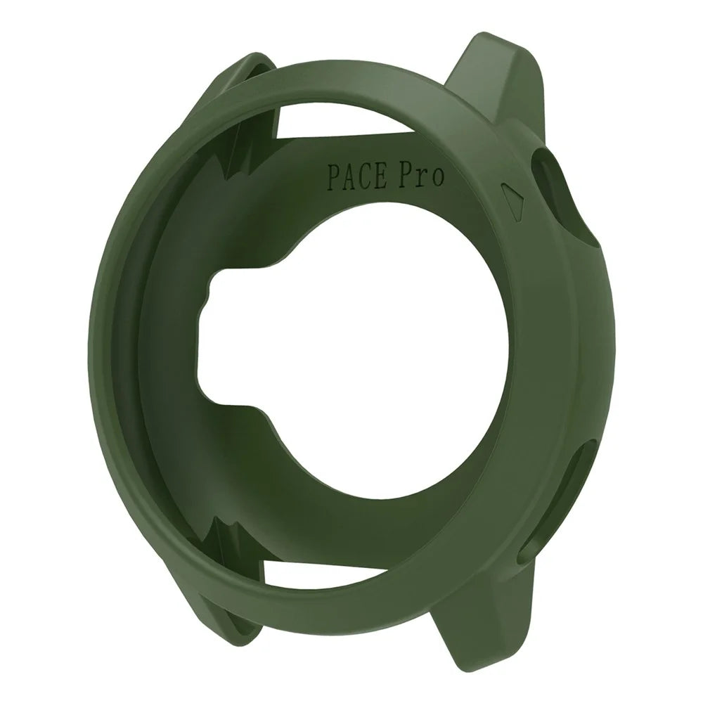 For Coros Pace Pro Watch Case Soft Silicone Hollow Watch Frame Cover - Dark Green - 1