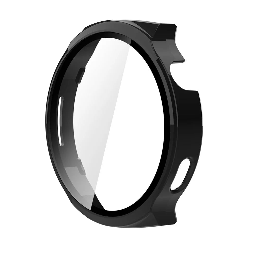 For Aigo Smart Watch V8 Watch Case PC Frame Cover with Tempered Glass Screen Film - Black - 2