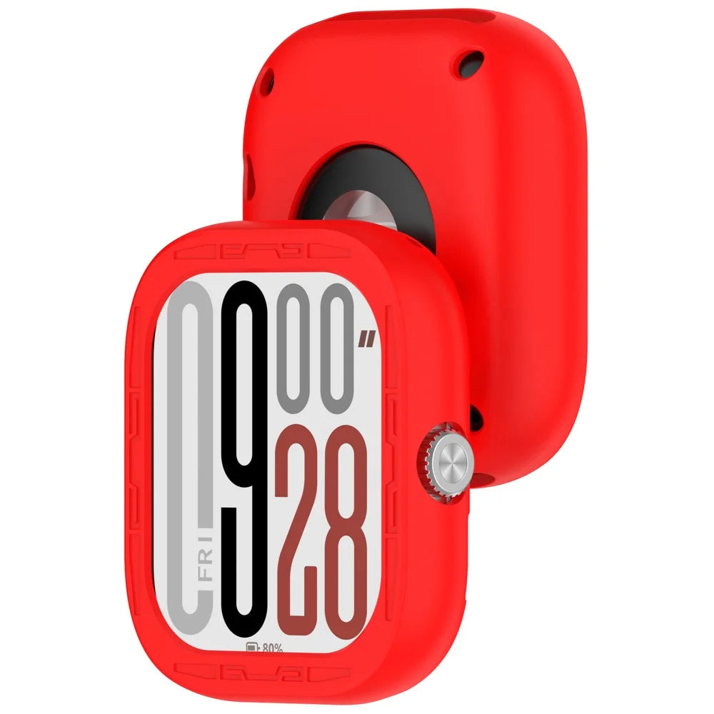 For Xiaomi Redmi Watch 5 / Watch 5 eSIM Silicone Case Hollow Watch Protective Cover - Red - 3