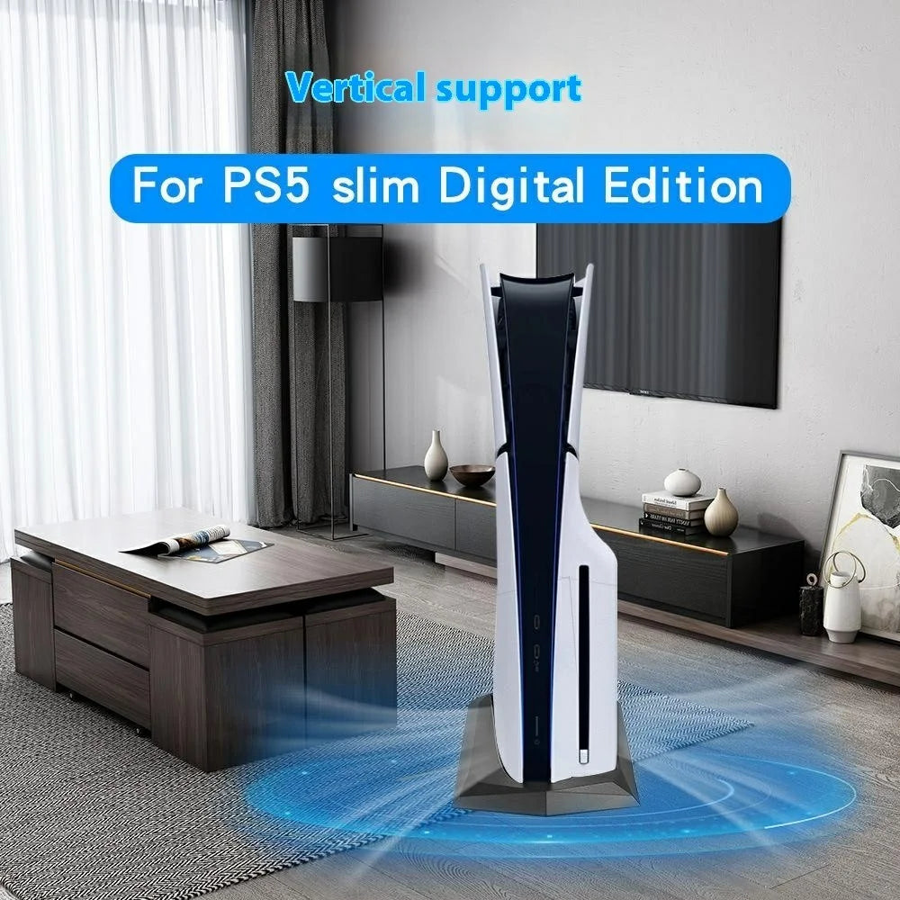 Cooling Stand for Sony PS5 Slim Disc Edition Vertical Game Console Heat Dissipation Base - Black - 3