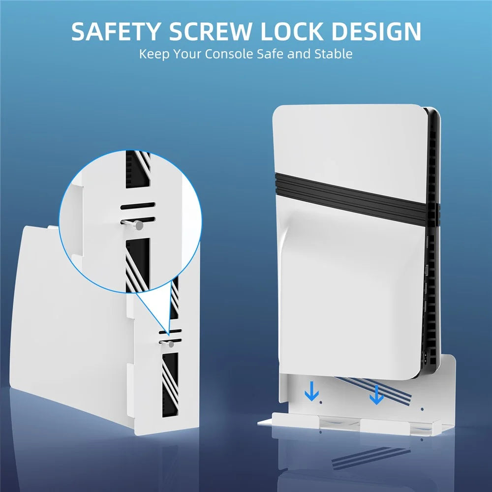 JYS JYS-P5226 Bracket for Sony PS5 Pro / PS5 Slim / PS5 Console Holder Wall Mount Storage Rack - White - 2