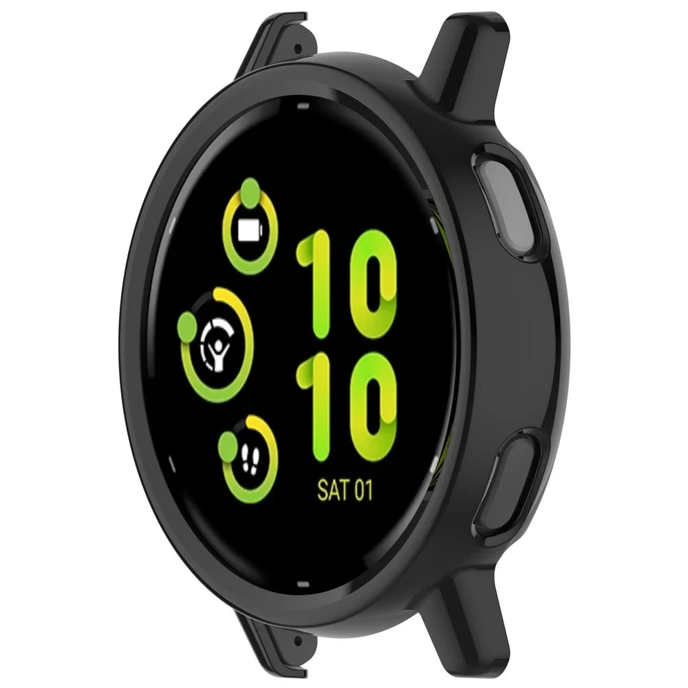 For Garmin Vivoactive 5 PC Protective Case Smartwatch Hollow Design Scratch Resistant Wear Resistant - Black - 2