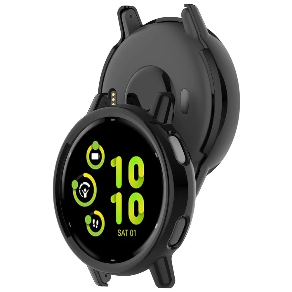 For Garmin Vivoactive 5 PC Protective Case Smartwatch Hollow Design Scratch Resistant Wear Resistant - Black - 3